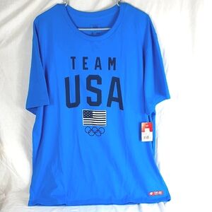 Team USA Olympic Shirt Tee Mens Size XXL Blue Short Sleeve Team Apparel New Tag